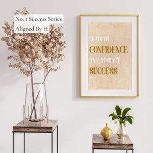 Confidence Manifestation Art Print: Motivational Law of Attraction Decor (PDF Download)