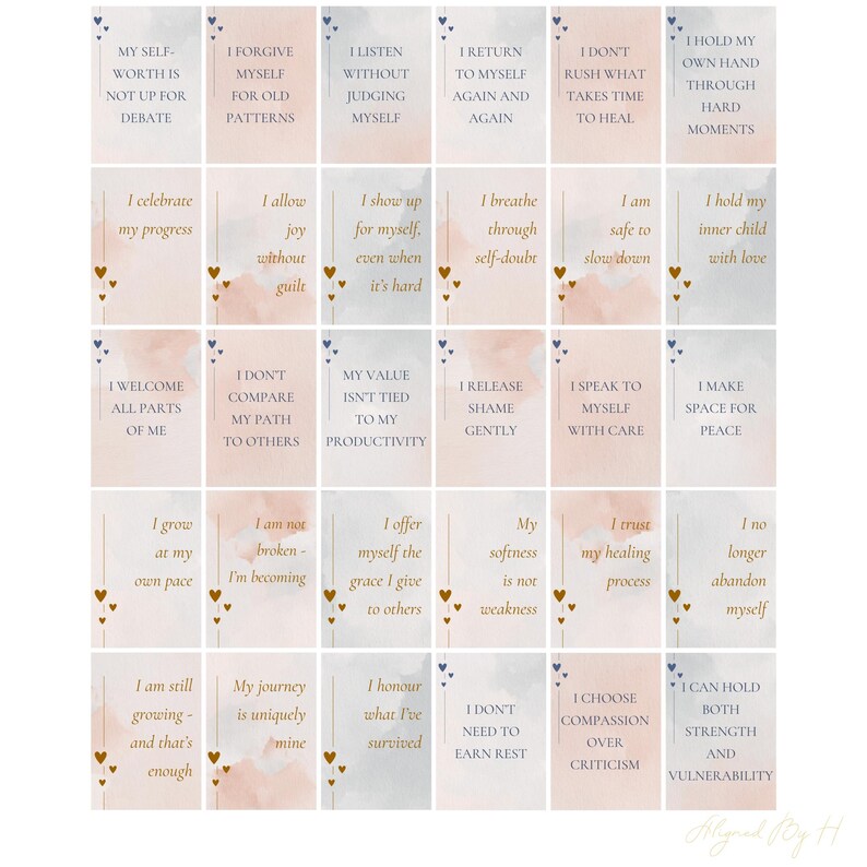 Self Esteem Affirmation Cards. Printable PDF, Confidence Boost, Self ...