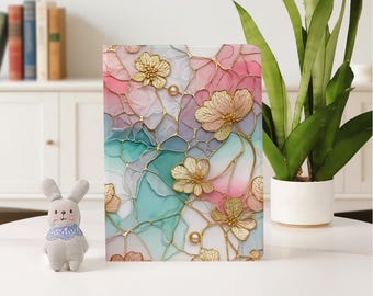 ピンクのステンドグラス柄iPadケース 2025 2024 A16 Air 7/6/5 iPad 10 10.9インチ、10.2インチ iPad Pro 11インチ、12.9インチ、13インチ iPad Mini 6/7 ペンシルホルダー付き