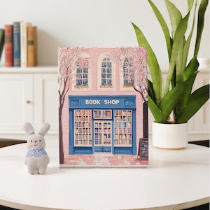 Book Shop Pink Floral iPad Case for 2025 2024 New A16 Air 7/6/5 iPad 10 10.9&quot;, 10.2&quot; iPad Pro 11&quot;12.9&quot; 13&quot; iPad Mini 6/7 with Pencil Holder