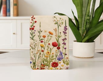 Funda Kindle con diseño de flores vibrantes para Kindle 12.º de 2024, Paperwhite 10/11/12.º, 5/6/7.º, Colorsoft de 7" y 6" con correa de mano.