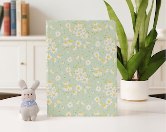 Funda para iPad con diseño floral verde de margaritas para iPad Air 7/6/5 (2025, 2024), iPad 10 (10.9", 10.2", iPad Pro 11", 12.9", 13" y iPad Mini 6/7, con portalápices.