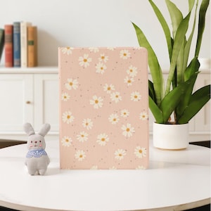 Pink Daisy Custom iPad Case for 2025 2024 Air 7/6/5 iPad 10 10.9&quot;, 10.2&quot; iPad Pro 11&quot;12.9&quot; 13&quot; iPad Mini 6/7 with Pencil Holder Cover