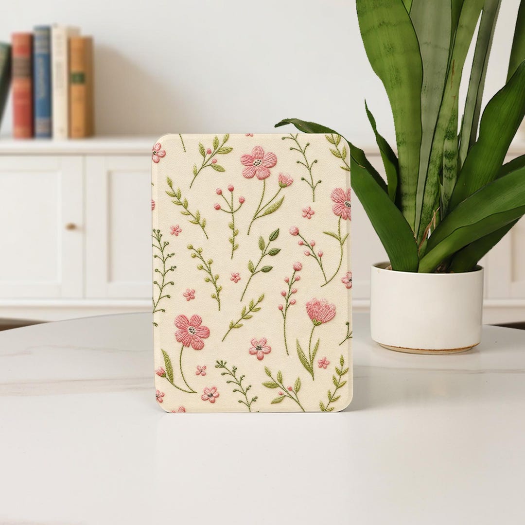 Pink Flowers Kindle Case for Kindle 12th 2024 Paperwhite 10/11/12th 5/6 ...
