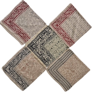 Bandana Set of 5 Organic Cotton Bandana Scarf, Neckerchiefs, Cowboy Bandana, Wild Rag