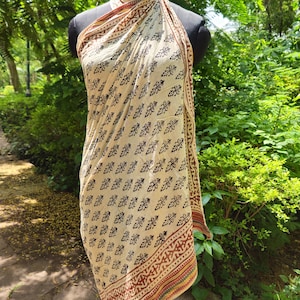 Beach Wrap Pareo, Hand Block Printed Cotton Sarong, Long Scarf, Large Sarong, Cover up, Soft Fabric Scarf, Fashion Shawl Beach Sarong