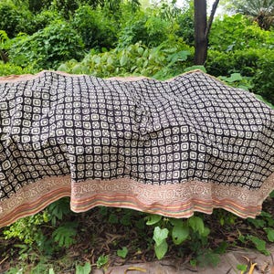 Katoenen sarong met handblokprint: Jaipur-zomerstrandsjaal