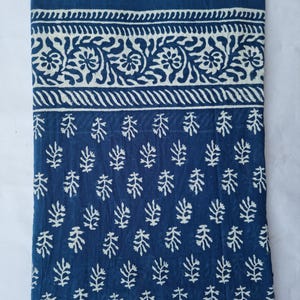 Indigo Blue Sarong Hand Block Print Beach Coverup Beach wrap Soft organic cotton Pareo Beach dress Beach outfit Beach Wear Indian Sarong
