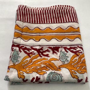 Cotton Beach Sarong Indian Hand Block Print Beach Sarongs Soft Cotton Fabric Summer Pareo Natural Pareo Scarf 100% Organic Cotton Cover Up