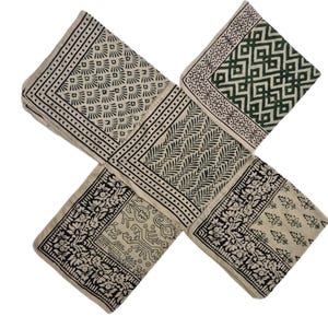 Bandana Set of 5 Organic Cotton Bandana Scarf, Neckerchiefs, Cowboy Bandana, Wild Rag