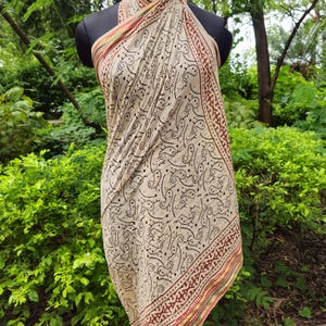 Katoenen sarong met handblokprint: Jaipur-zomerstrandsjaal