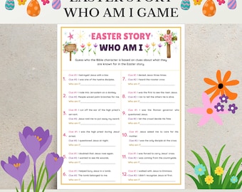 Easter Bible Story Who Am I Game: Church Holy Week Activity
