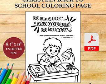 Gott wird den Rest tun – Ausmalbild zum Schulanfang: Aktivität für den Sonntag in der Kirche (PDF-Download)