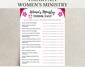 Christian Women Think Fast: Women's Ministry Fellowship Activity (PDF Download)