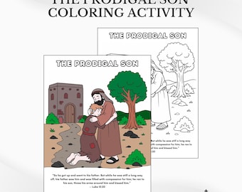 De verloren zoon Bijbelkleuring: zondagsschoolactiviteitenpagina (pdf-download)