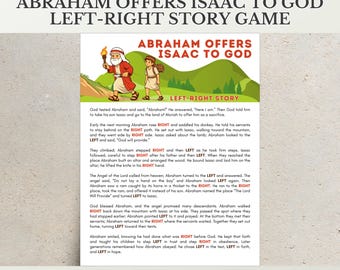 Abraham and Isaac Left-Right Bible Story Game: Church Activity, Sunday School (PDF Download)