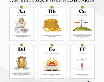 ABC Bible Verse Flash Cards: Printable Alphabet Learning (PDF Download)