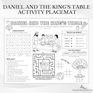 Daniel och kungens bord Aktivitetsunderlägg: Målarbild för söndagsskolan (PDF-nedladdning)
