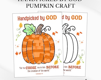Handpicked by God Pumpkin Craft: Sunday School Fall Activity (PDF Download)