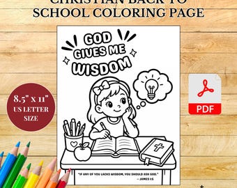 Gott schenkt mir Weisheit – Ausmalbild zum Schulanfang: Aktivität für den Sonntag in der Kirche (PDF-Download)