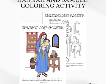 Hannah and Samuel Bible Coloring: Sunday School Activity Page (PDF Download)