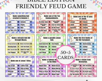 Bible Edition Friendly Feud Game: Printable Church Ice Breaker Activity (PDF Download)