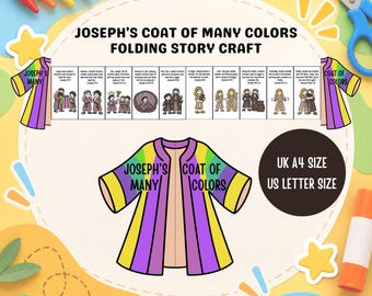 Joseph's Coat of Many Colors Folding Story Craft: Bible Activity for Kids (PDF Download)
