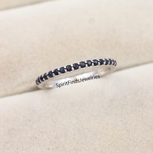 Moissanite wedding band Unique yellow gold wedding band women Vintage Half eternity wedding ring Promise ring Bridal Matching Stackable ring
