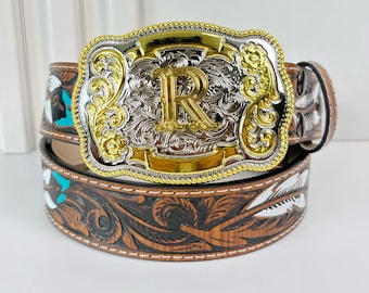 Personalized Monogrammed Belt Buckles for Men and Women｜Custom