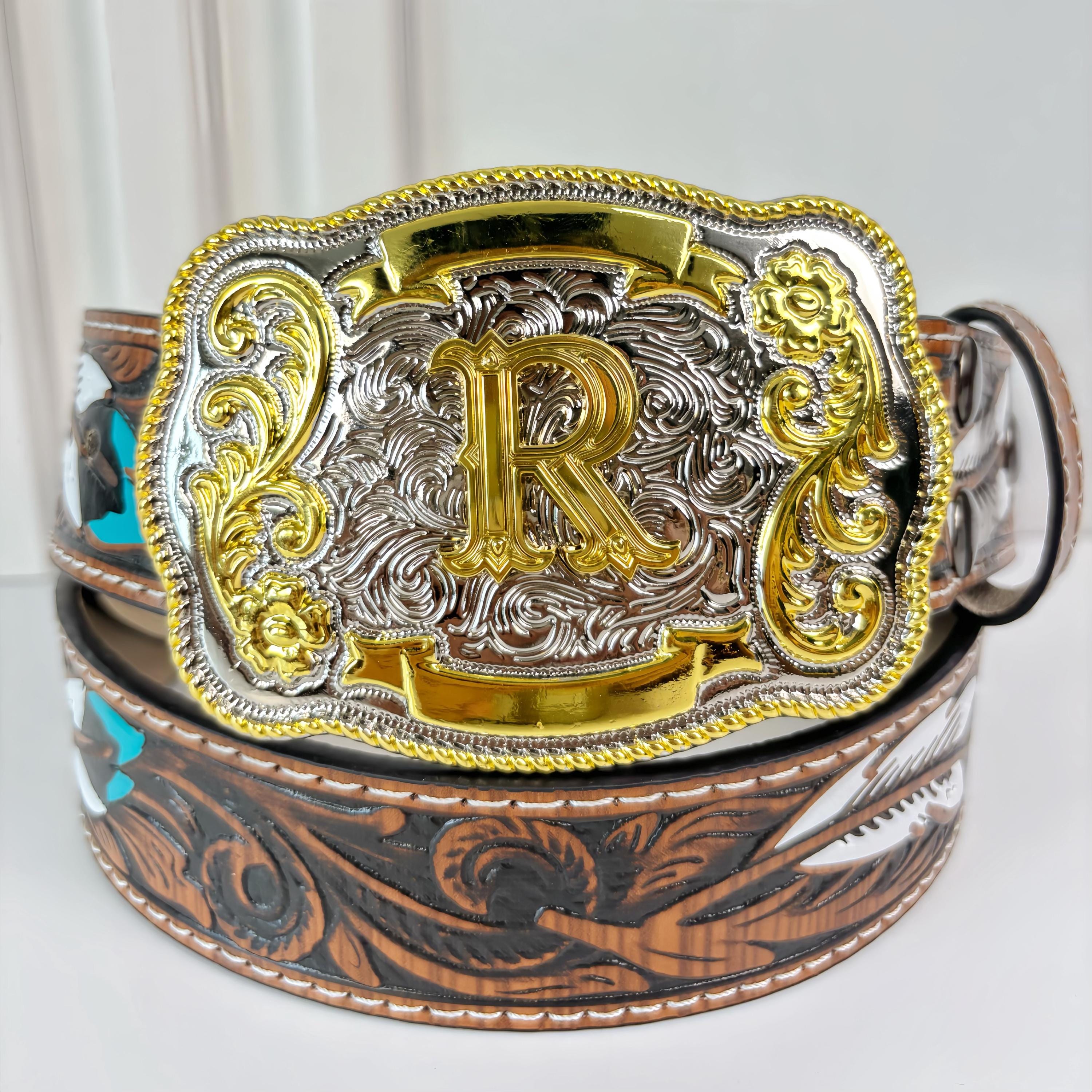 Personalized Monogrammed Belt Buckles for Men and Women｜Custom