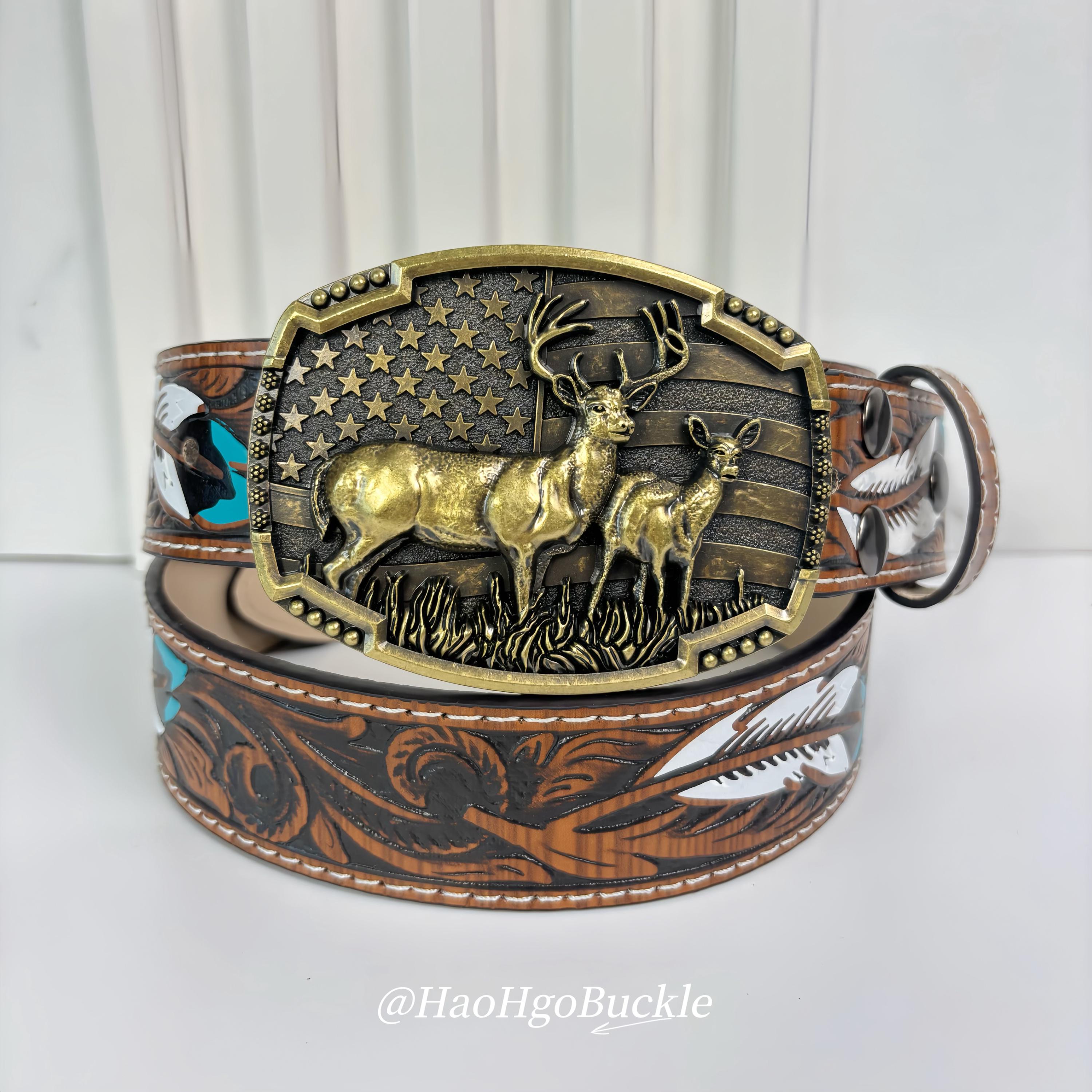 Elk Leather Belt - Etsy