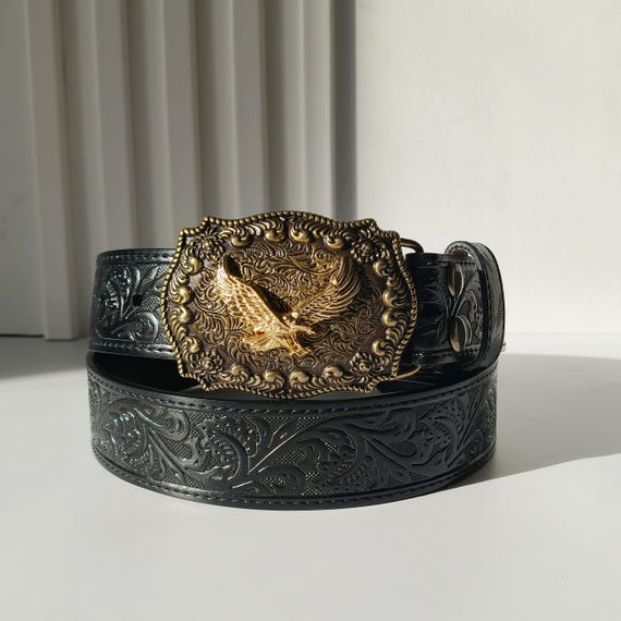 Eagle-shaped Belt Buckle | Gold-plated | Western Cowboy 