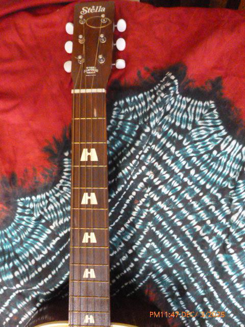 Vintage Harmony Stella Parlor Guitar, 1970s H6128, Made in USA W