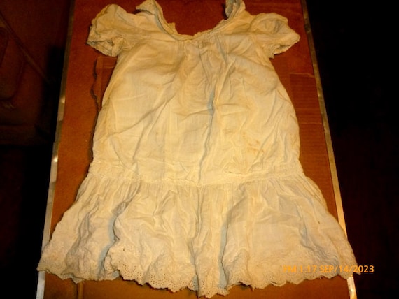 Victorian Childs/Doll White Cotton Low Waisted Dr… - image 2