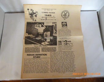 Lumbee Nation Times First People Native RARE 1980 Underground Newspaper Recipes Pow Wow news   Historical Homeschooling Reading