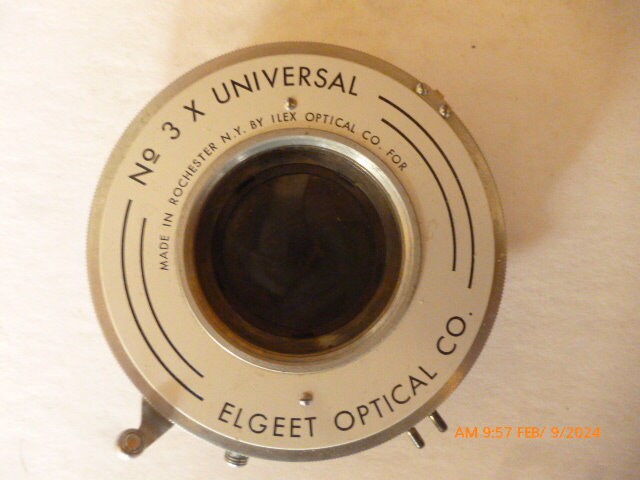 Elgeet NO 3X Universal Shutter Ilex Oscillo-Paragon 3" Original Box F/1.9