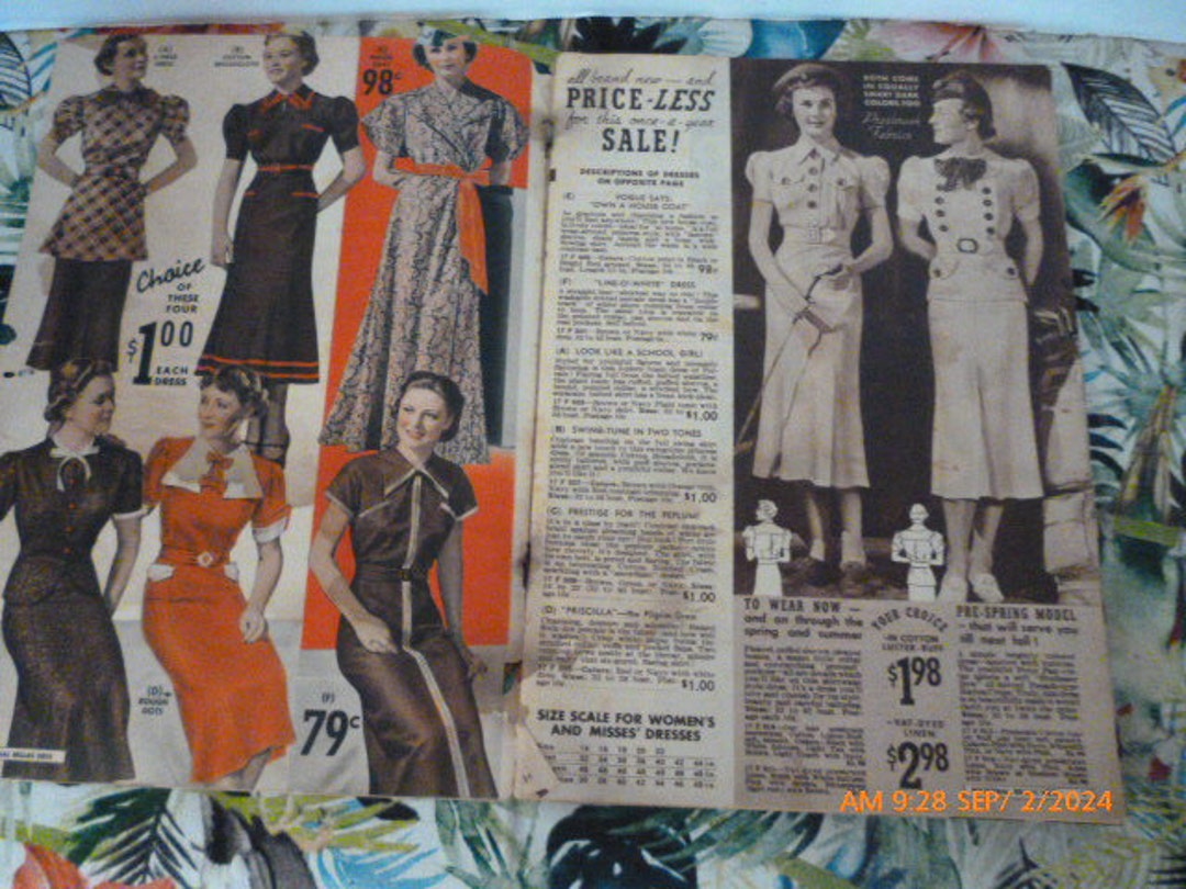 National Bellas Hess Catalog 1937 Catalog Fashions Art Projects