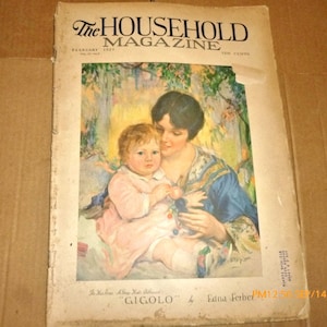 The Household Magazine February 1927 Vintage Magazine Fashion Recipes Patterns Ads Gift Idea Crafting Art Projects