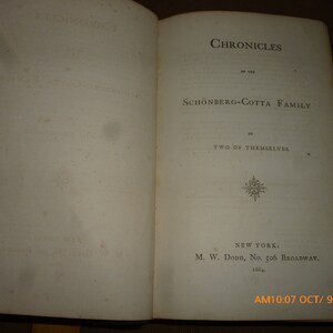 1864 Chronicles of the Schonberg-Cotta Family by Two of Themselves- Lutheran Fiction
