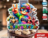 Roblox Cake Topper: Printable Birthday Party Decoration (PNG, PDF, JPG Digital Download