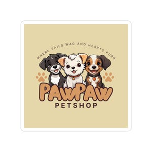 Cute Dog Sticker – Transparent Die-Cut Puppy Decal for Water Bottle, Laptop, Journal, Scrapbook – Dog Lover Gift, Pet Owner Accessory