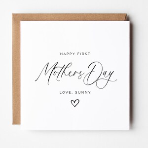 First Mother’s Day Card Editable Printable, From Child to Mom, DIY Personalized Card Template, Instant Download for New Mother