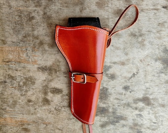 Handgefertigtes Revolver-Holster aus Leder: Rechte Hand zeichnen, passend für Rough Rider Rough Rider