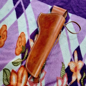 Handmade Leather Cowboy Holster: Fits Colt SAA, Ruger Wrangler, Uberti Cattleman