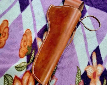 Handgemaakte leren cowboyholster: past bij Colt SAA, Ruger Wrangler, Uberti Cattleman