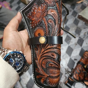 Handmade Leather Fast Draw Holster: Colt SAA, Ruger, Uberti - Western Cowboy Style