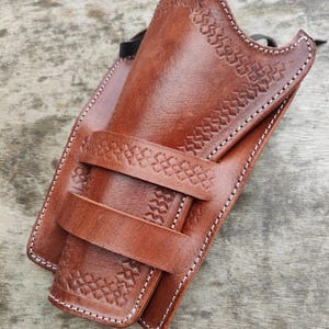 Cowboy Leather Holster: Fits Colt SAA, Ruger Vaquero, Heritage Rough Rider