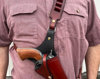 Leather Shoulder Holster: Single Action Revolver, Colt - Custom Barrel