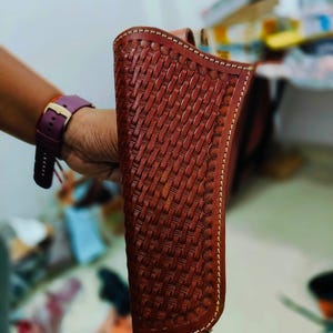 Handmade Leather Fast Draw Holster: Fits Colt SAA, Ruger, Uberti - Western Cowboy Style