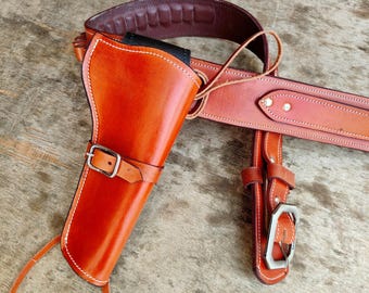 Leren cowboyholster, SASS CAS, gemaakt in de VS